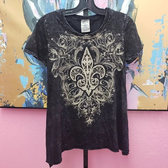 Vocal Top with Embellished Fleur de Lis - Picture 1 of 5